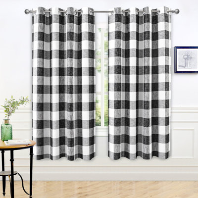 Adamantini Plaid Blackout Thermal Grommet Curtain Panels