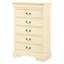 Commode beige traditionnelle LouisPhillipe G02175-CH avec bases sculptées et quincaillerie durable en métal pour un rangement élégant