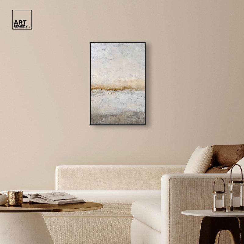 Décoration murale boho Cracked Earth II par Art Remedy, cadre noir, 24 x 36, H 37 po x l 25 po, Cadre noir
