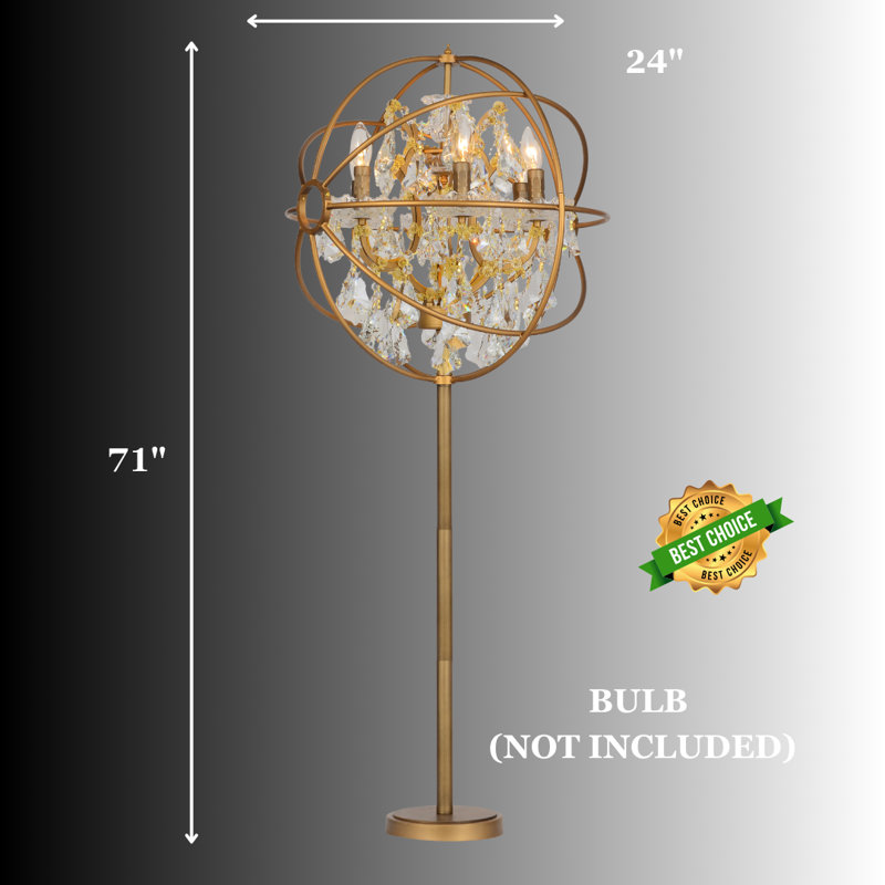 Modern 6-Lights Orbit Floor Lamp 24 Inches In French, Bronzed