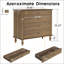 Grande commode à 4 tiroirs avec poignées en métal pour la chambre à coucher et la chambre de bébé