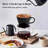 4.3" Ceramic Coffee Dripper, Glossy Black Pour Over Coffee Filter With 3-Hole Design & Internal Ridges, Food-Safe Ceramic, 1-2 Cups Capacity