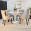 Chaise de salle à manger élégante 35 po avec dossier à oreilles brun clair-929435154-864935551