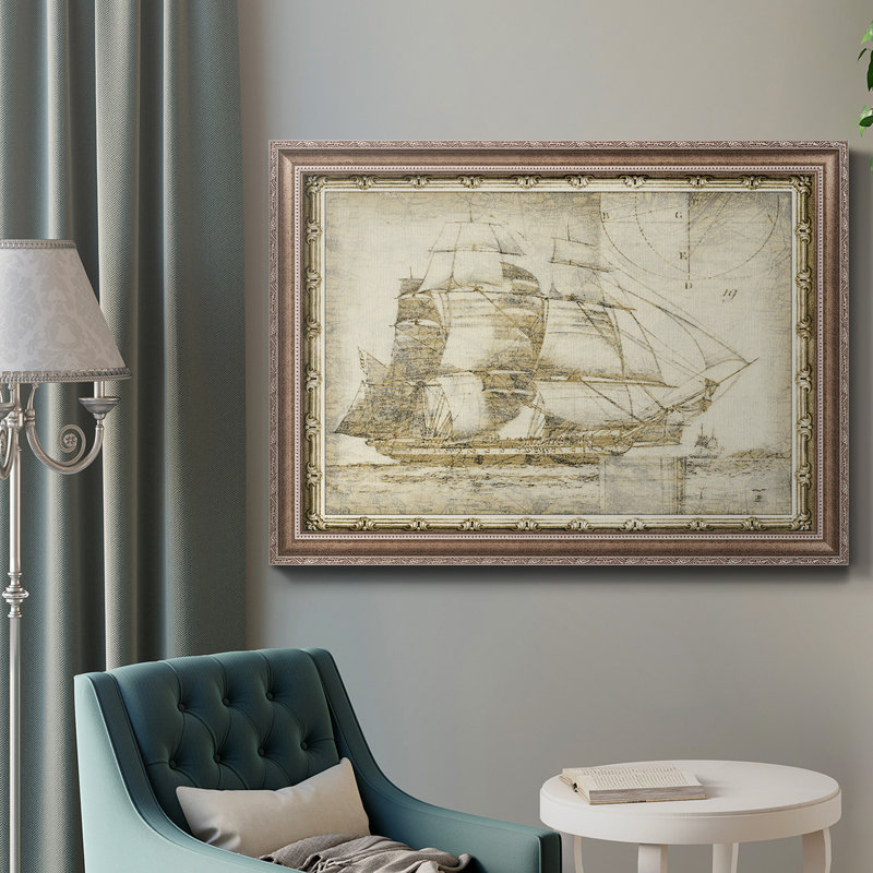 Ghost Ship I - Peinture sur toile encadrée, H 16 po x l 20 po x P 2,5 po