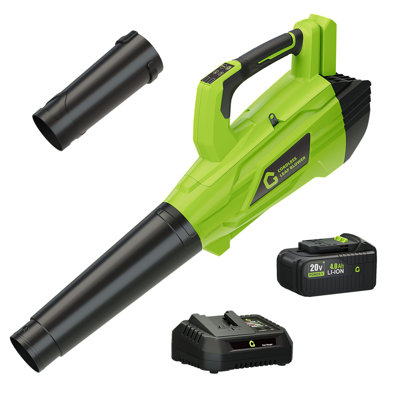 High-Power Battery-powered Leaf Blower – 20V Brushless Motor, 750CFM 250MPH, Lightweight, 4.0Ah Battery & Fast Charger, Quiet, Ergonomic, For Lawn, Patio, Yard, Garden Cleaning