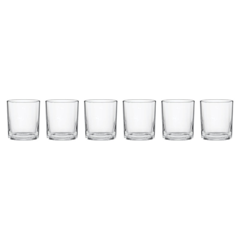 24 Seven Clear Medium Tumbler, Set of 6