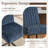 26" Counter Height Bar Stools, Chenille Upholstered, Industrial Metal Frame, Armless, Set of 2-129368234