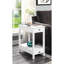 Table d'appoint Enable blanche - 2 tiroirs et 1 compartiment ouvert pour la finition du rangement avec objets personnels