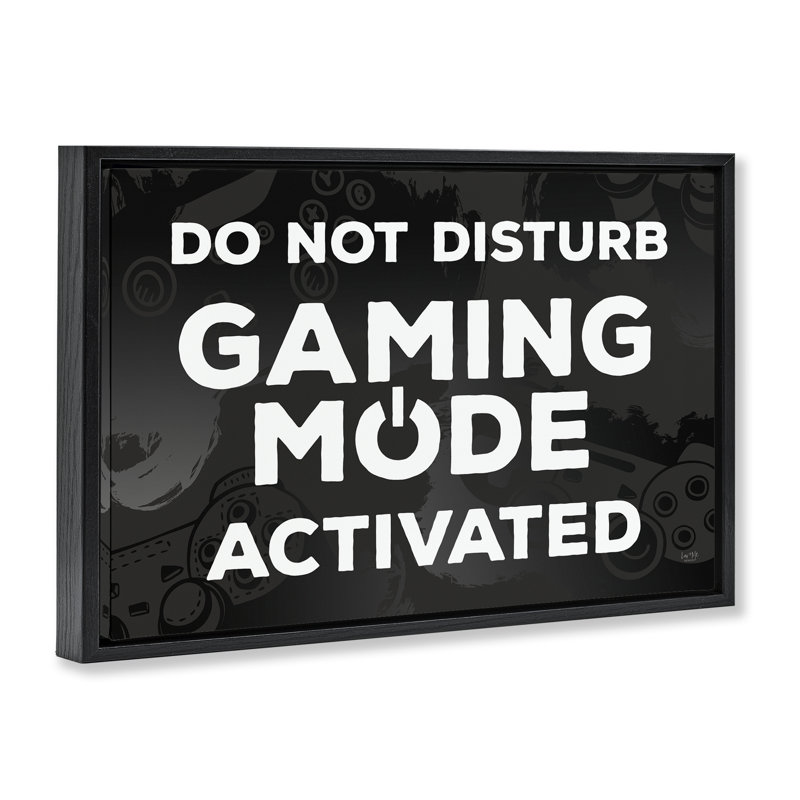 Art mural sur toile flottant activé par Gaming Mode, par Lux + Me Designs, H 17 po x l 25 po, Cadre flottant noir de jais