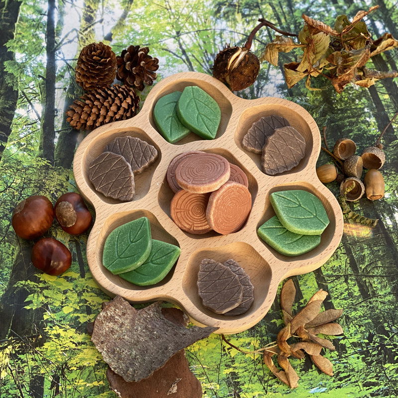 Paire de pierres jaunes décoratives - Jeu de forêt, 18 pièces