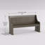 Banc en bois 1 pièce avec accoudoirs courbés