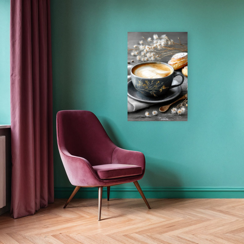 Art mural latte Art contemporain, H 36 po x l 24 po