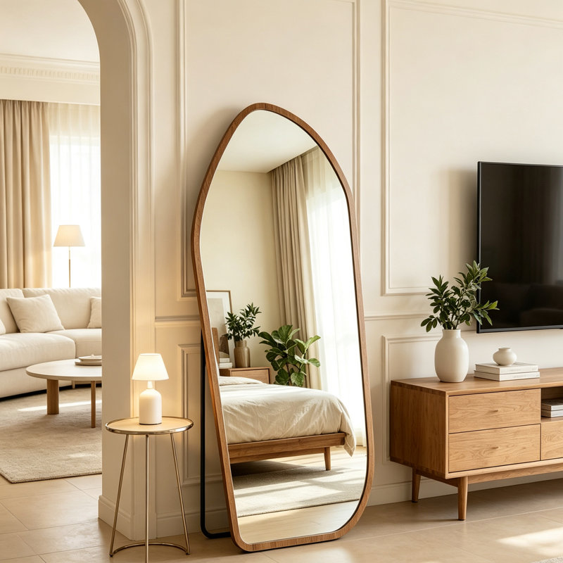 Miroir pleine grandeur irrégulier, 74" H x 32" W