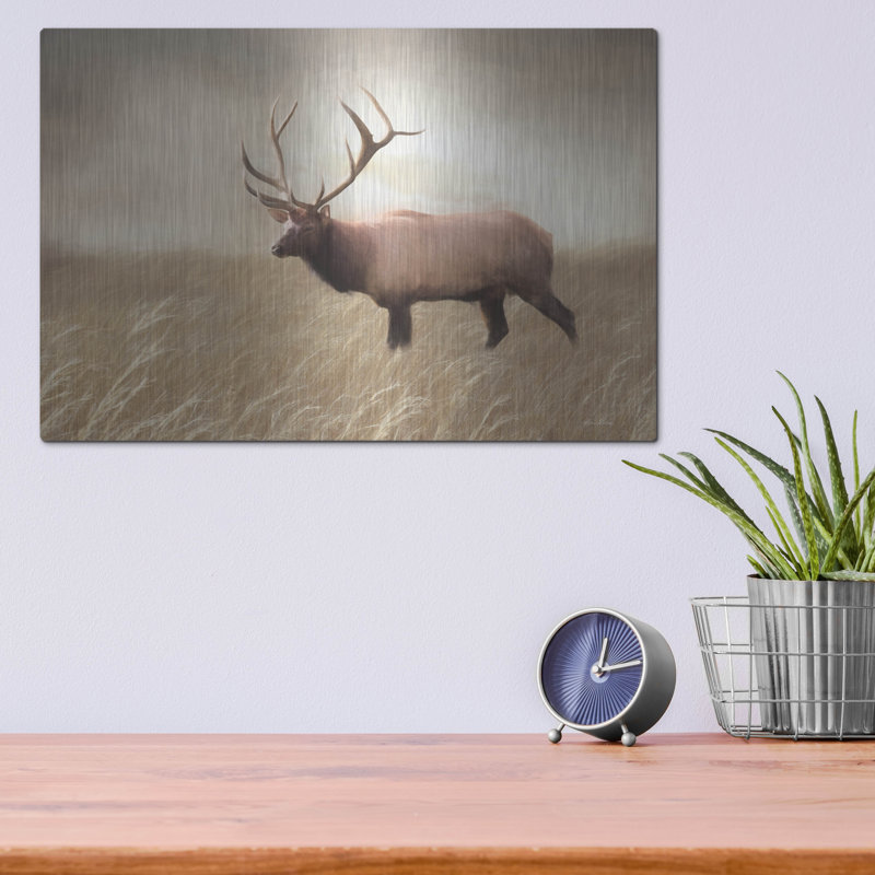 " Elk In The Field " by Lori Deiter, 12" H x 16" W