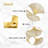 Gold Ginkgo Biloba Leaf Modern Abstract Wall Accent Sculpture Hanging Decoration Metal Wall Decor-124839321-124839324