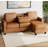 Urlin 86'' W Reversible Faux Leather Sofa & Chaise -622175458