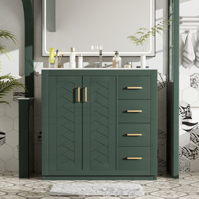 Meuble-lavabo 36 po avec lavabo en céramique