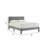 Cery Platform Bed,  Upholstery, Textured Headboard-114018796-114018798