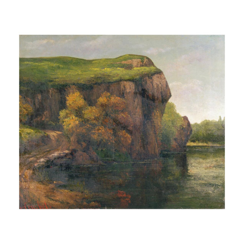 Rocky Cliff, Gustave Courbet, estampe numérique, H 22 po x l 28 po
