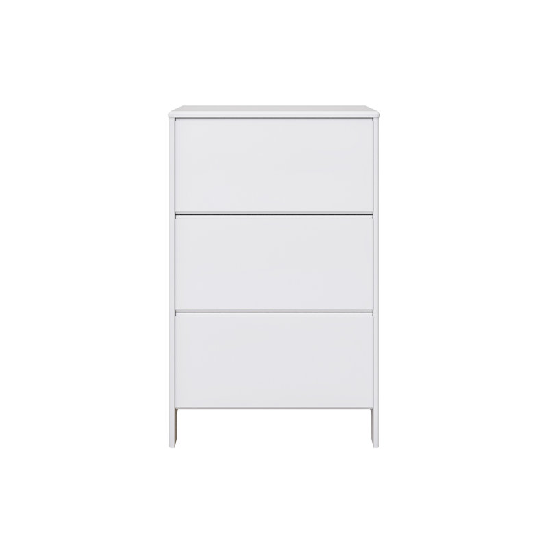 27 Pair Solid Wood Shoe Storage, White