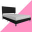 Lit tapissier standard à profil bas Sarena-1763164890