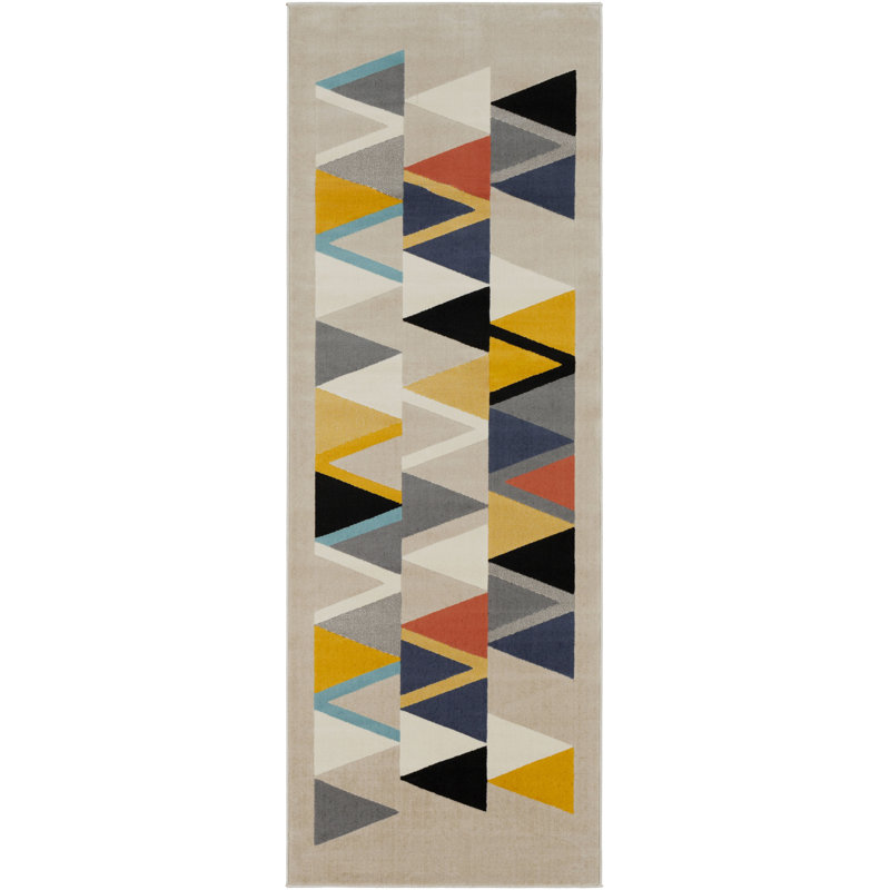 Fiqueroa Geometric Area Rug, Runner 80 x 220cm