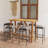 Rectangular 6 - Person 55.1" Long Bar Height Dining Set-865201277