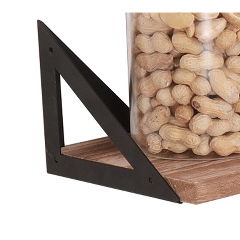 3 Wall Mounted Natural Wood Shelves - Floating Style With Brackets For Bedroom, Living Room, Kitchen, Bath