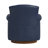 Opal Wingback Genuine Leather Swivel Chair With Solid Wood Base, Rolled Arm Accent Chair-150645434