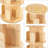 Shaliek H50.4" 4-Tier Floor Standing Rotating Bookshelf