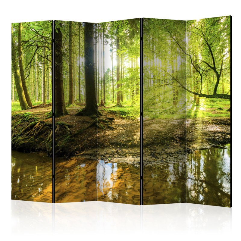 172cm H Solid Wood Folding Room Divider, 5