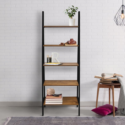 Bibliothèque échelle en bois massif H 72,5 "x l 25,25" Natrona