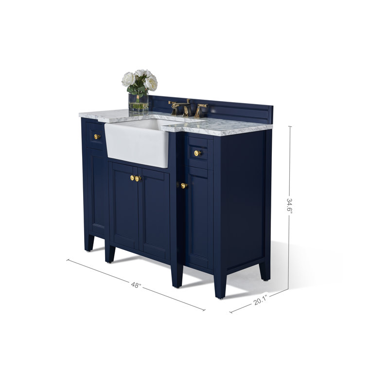 Adeline 48'' W Single Vanity, Navy