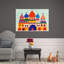Whimsical Russian Church Colorful Playful Vibrant Architecture Wall Art Print by Mathieu - Wrapped Canvas Print-447941662