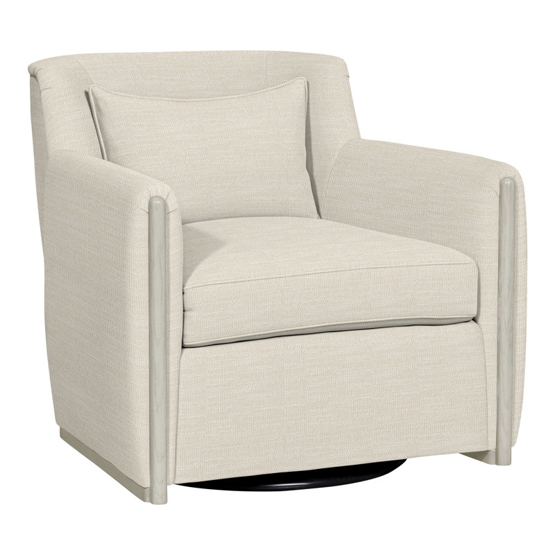 Thom Filicia Home Swivel Armchair, Tommy Flax Crypton® Performance Fabric, Wrenn