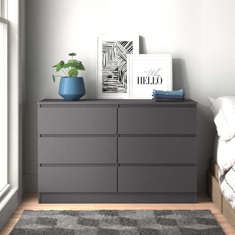 Braunstein 6 Drawer Chest Of Drawers, Grey