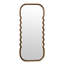 Miroir surdimensionné en bois 31,4 x 1,4 x 74 po avec cadre brun unique