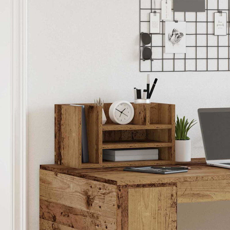 Manufactured Wood Desk Organiser, Artisan Oak
