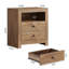 Table de chevet avec 2 tiroirs de rangement, style campagnard, marron-758820966-758820965