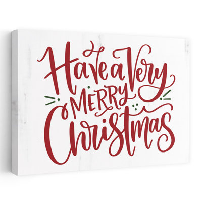 Have A Very Merry Christmas Abstract Contemporary Winter Art