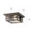 Beacon Square Olde Bronze 2-Light Outdoor Flush Mount Light with Clear Hammered Glass Shade-1851636902