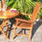 Ciel Teak Wood Premium All-Weather Wicker Outdoor Dining Armchair