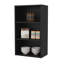Armoire murale noire pour épices et bols - 21 po x 12 po x 36 po, à griffes, convient aux intérieurs modernes de cuisine de 36 po de hauteur, 21 po de largeur, 12 po de profondeur, finition Scratch-994723341