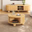 Table basse ronde cannelée 31,8 po avec rangement dissimulé-1256398172