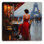 «Paris Rain Cafe», art mural sur toile tendue