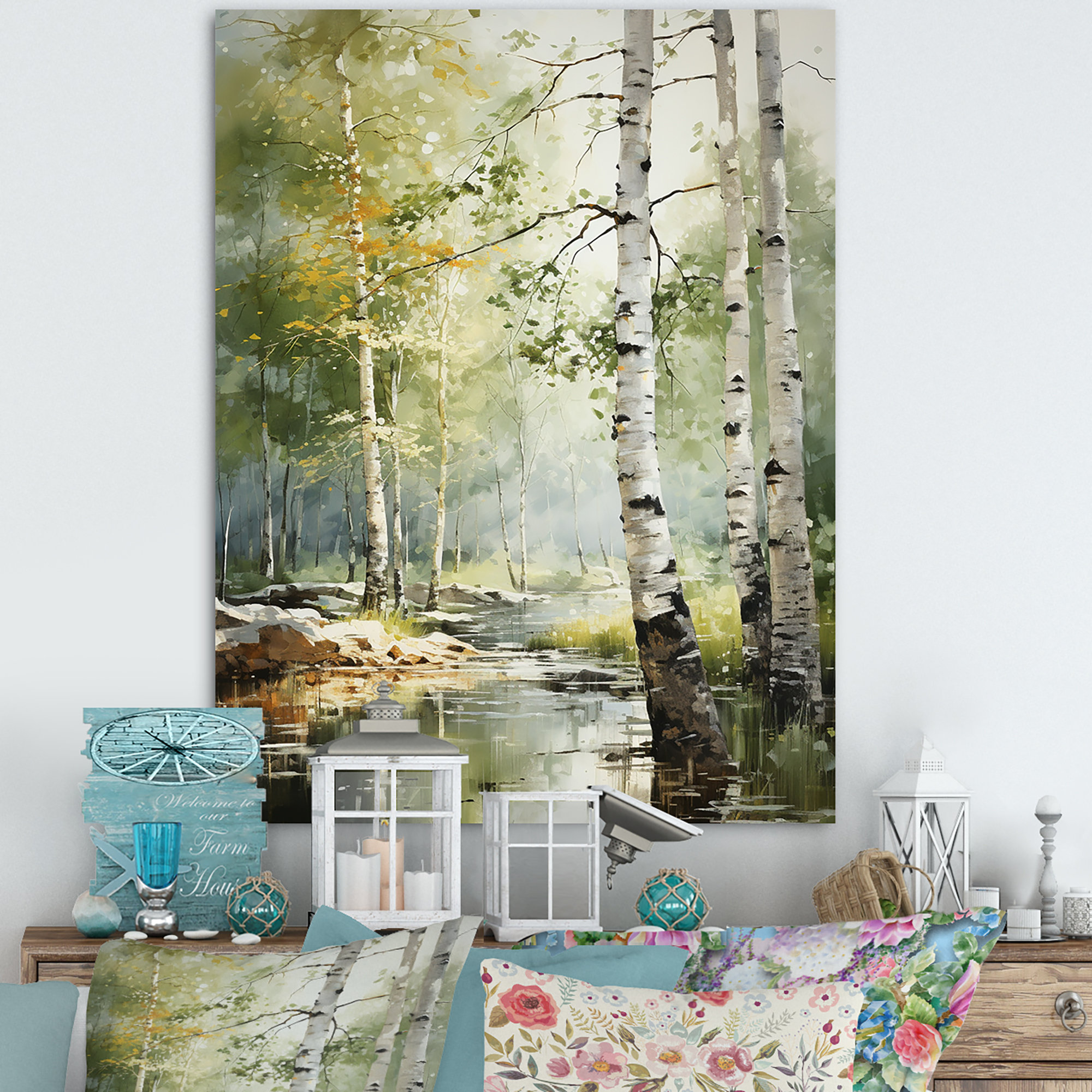 Millwood Pines Tranquil Shadows Green Forest III On Canvas Print | Wayfair