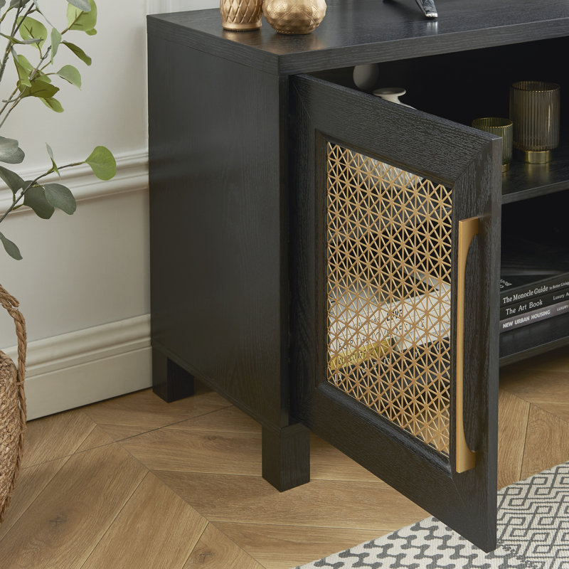Crédence de rangement l 69,5 po Beene, Noir