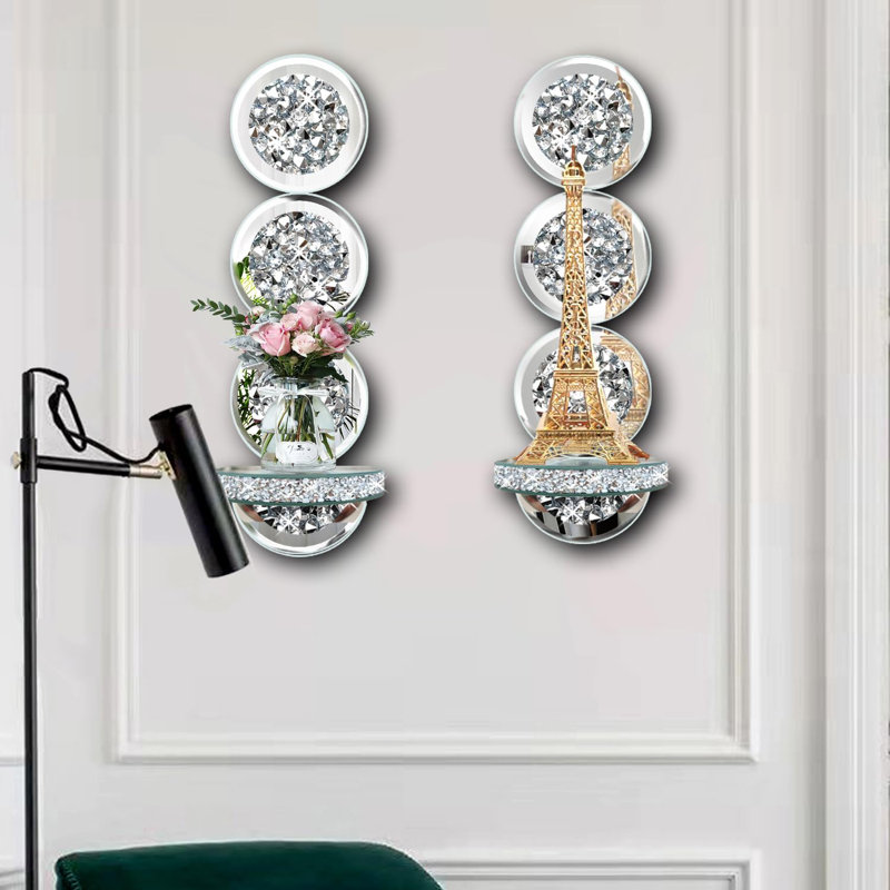 Crystal Broken Diamond Candle Wall Light