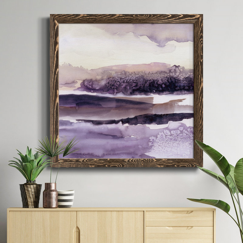 Villa Umbra IV - Peinture sur toile encadrée, Noyer, H 17 po x l 17 po x P 1,5 po