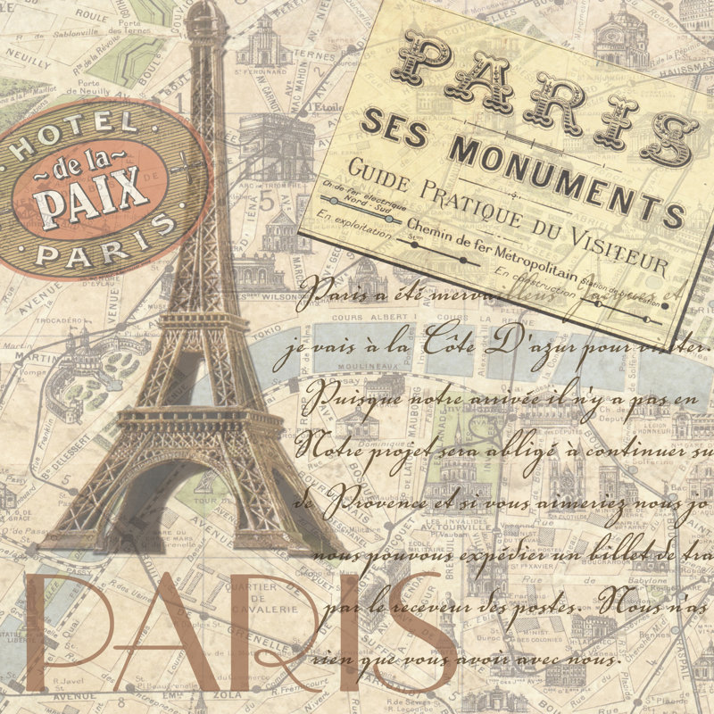 Travel Scrapbook IV - Wrapped Canvas Print, 30cm H x 30cm W x 3.8cm D